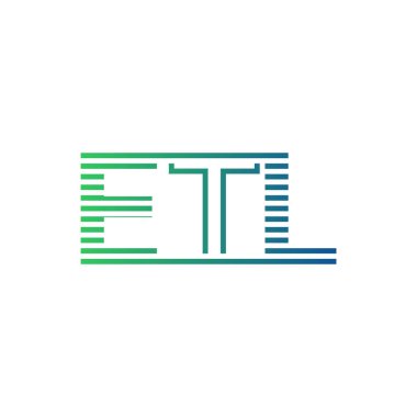 Modern ETL Logo Tasarımı. İş Kimliği için ETL Minimalist, Profesyonel ve Çok Yönlü Markalaştırma Simgesi