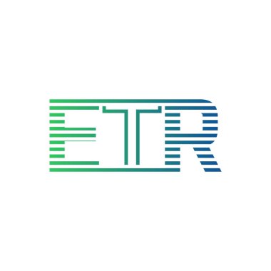 Modern ETR Logo Tasarımı. Harf ETR İş Kimliği Minimalist, Profesyonel ve Çok Yönlü Markalaştırma Simgesi