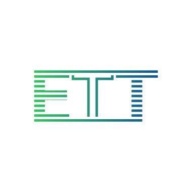 Modern ETT Logo Tasarımı. İş Kimliği için ETT Minimalist, Profesyonel ve Çok Yönlü Markalaştırma Simgesi
