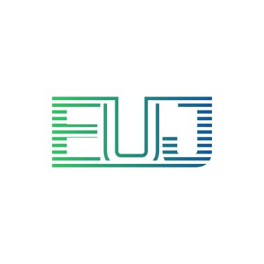 Modern EUJ Logo Tasarımı. EUJ Minimalist, Profesyonel ve İşletme Kimliği İçin Çok Yönlü Markalaşma Simgesi