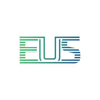 Modern EUS Logo Tasarımı. İş Kimliği İçin ABD Minimalist, Profesyonel ve Çok Yönlü Markalaştırma Simgesi