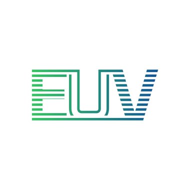 Modern EUV Logo Tasarımı. EUV Minimalist, Profesyonel ve İşletme Kimliği İçin Çok Yönlü Markalaştırma Simgesi