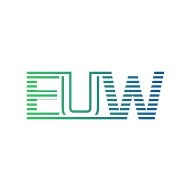 Modern EUW Logo Tasarımı. EUW Minimalist, Profesyonel ve İşletme Kimliği İçin Çok Yönlü Markalaştırma Simgesi