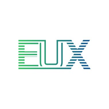 Modern EUX Logo Tasarımı. İş Kimliği İçin EUX Minimalist, Profesyonel ve Çok Yönlü Markalaştırma Simgesi