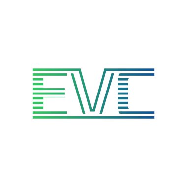 Modern EVC Logo Tasarımı. EVC Minimalist, Profesyonel ve İş Kimliği için Çok Yönlü Markalaştırma Simgesi