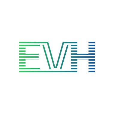 Modern EVH Logo Tasarımı. EVH Minimalist, Profesyonel ve İş Kimliği için Çok Yönlü Markalaştırma Simgesi