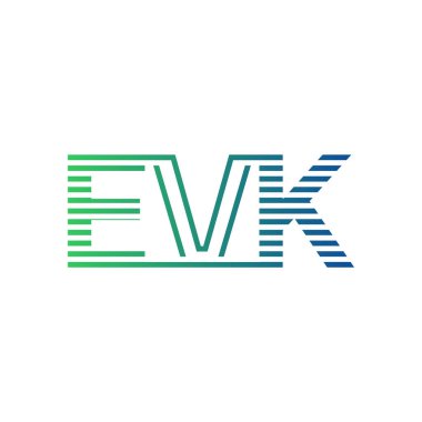 Modern EVK Logo Tasarımı. EVK Minimalist, Profesyonel ve Çok Yönlü İşletme Kimliği Simgesi