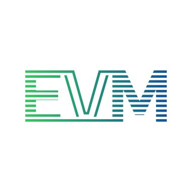 Modern EVM Logo Tasarımı. EVM Minimalist, Profesyonel ve İşletme Kimliği İçin Çok Yönlü Markalaştırma Simgesi