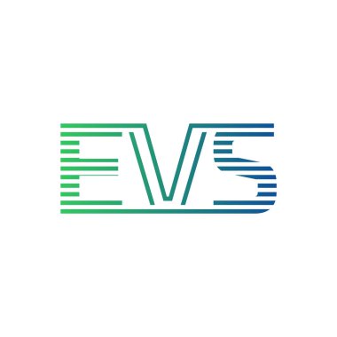Modern EVS Logo Tasarımı. EVS Minimalist, Profesyonel ve İş Kimliği için Çok Yönlü Markalaştırma Simgesi