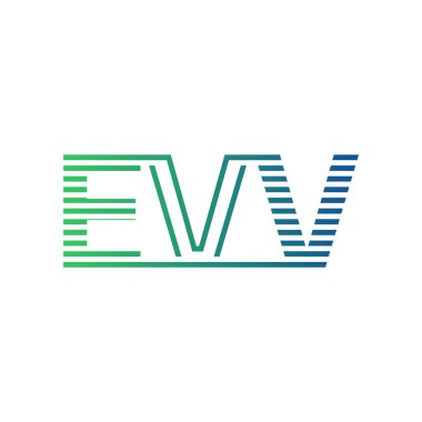 Modern EVV Logo Tasarımı. EVV Minimalist, Profesyonel ve İş Kimliği için Çok Yönlü Markalaştırma Simgesi