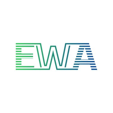 Modern EWA Logo Tasarımı. Harf EWA İş Kimliği Minimalist, Profesyonel ve Çok Yönlü Markalaştırma Simgesi
