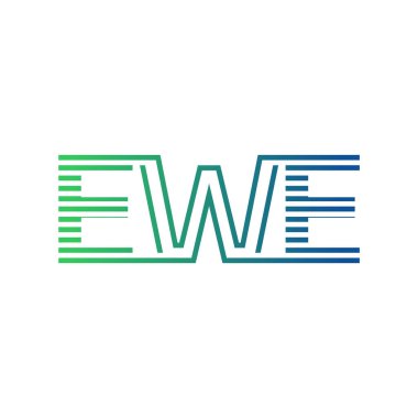 Modern EWE Logo Tasarımı. EWE Minimalist, Profesyonel ve İşletme Kimliği İçin Çok Yönlü Marka Simgesi
