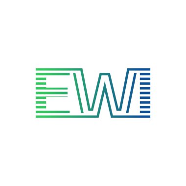 Modern EWI Logo Tasarımı. EWI Minimalist, Profesyonel ve İşletme Kimliği için Çok Yönlü Markalaştırma Simgesi