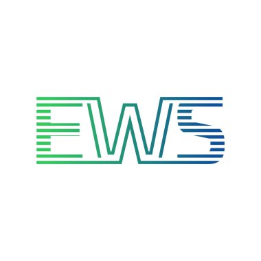 Modern EWS Logo Tasarımı. EWS Minimalist, Profesyonel ve Çok Yönlü İşletme Kimliği Simgesi