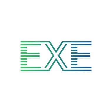 Modern EXE Logo Tasarımı. EXE Minimalist, Profesyonel ve Çok Yönlü İşletme Kimliği Simgesi