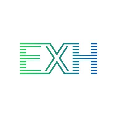 Modern EXH Logo Tasarımı. EXH Minimalist, Profesyonel ve İş Kimliği için Çok Yönlü Markalaştırma Simgesi