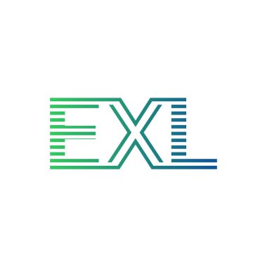 Modern EXL Logo Tasarımı. EXL Minimalist, Profesyonel ve İş Kimliği için Çok Yönlü Markalaştırma Simgesi