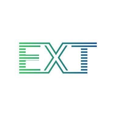 Modern EXT Logo Tasarımı. EXT Minimalist, Profesyonel ve İş Kimliği için Çok Yönlü Markalaştırma Simgesi