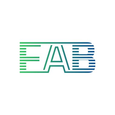 Modern FAB Logo Tasarımı. İş Kimliği için FAB Minimalist, Profesyonel ve Çok Yönlü Markalaştırma Simgesi