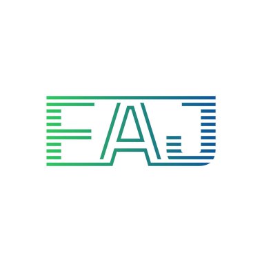 Modern FAJ Logo Tasarımı. FAJ Mektup Minimalist, Profesyonel ve İş Kimliği için Çok Yönlü Markalaştırma Simgesi