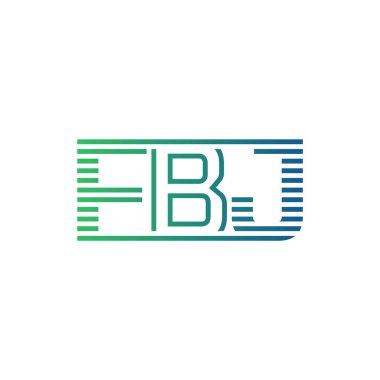 Modern FBJ Logo Tasarımı. İşletme Kimliği İçin FBJ Minimalist, Profesyonel ve Çok Yönlü Markalaştırma Simgesi