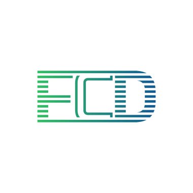 Modern FCD Logo Tasarımı. İş Kimliği için FCD Minimalist, Profesyonel ve Çok Yönlü Markalaştırma Simgesi