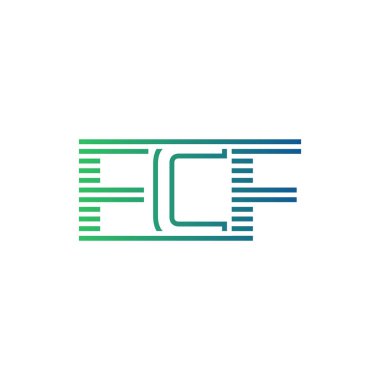 Modern FCF Logo Tasarımı. İş Kimliği için FCF Minimalist, Profesyonel ve Çok Yönlü Markalaştırma Simgesi