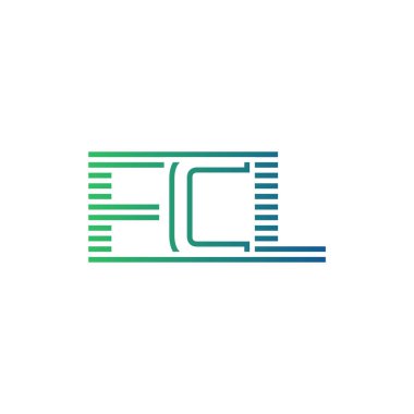 Modern FCL Logo Tasarımı. İş Kimliği için FCL Minimalist, Profesyonel ve Çok Yönlü Markalaştırma Simgesi