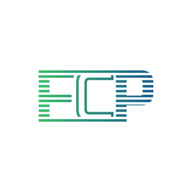 Modern FCP Logo Tasarımı. Harf FCP İş Kimliği Minimalist, Profesyonel ve Çok Yönlü Markalaştırma Simgesi