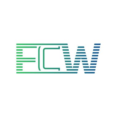 Modern FCW Logo Tasarımı. Harf FCW İş Kimliği Minimalist, Profesyonel ve Çok Yönlü Markalaştırma Simgesi