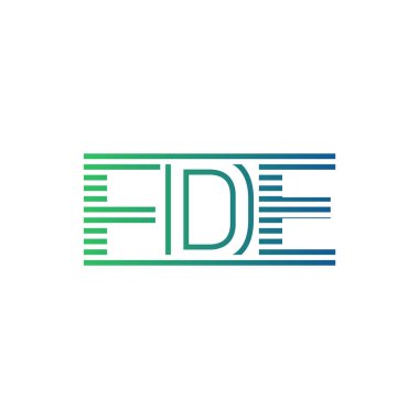 Modern FDE Logo Tasarımı. İş Kimliği için FDE Minimalist, Profesyonel ve Çok Yönlü Markalaştırma Simgesi