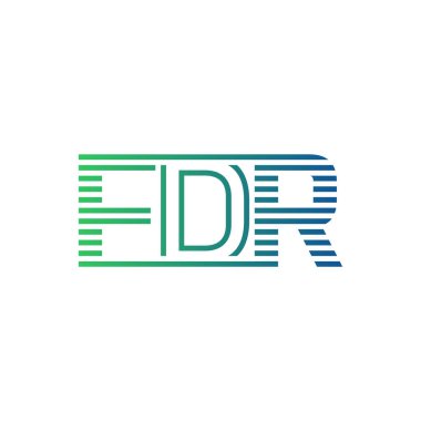 Modern FDR Logo Tasarımı. Harf FDR İş Kimliği Minimalist, Profesyonel ve Çok Yönlü Markalaştırma Simgesi
