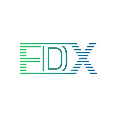 Modern FDX Logo Tasarımı. İş Kimliği İçin FDX Minimalist, Profesyonel ve Çok Yönlü Markalaştırma Simgesi