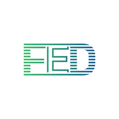 Modern FED Logo Tasarımı. Harf FED İş Kimliği Minimalist, Profesyonel ve Çok Yönlü Markalaştırma Simgesi