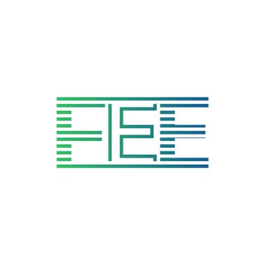 Modern ücret logosu tasarımı. Harf Ücreti Minimalist, Profesyonel ve İş Kimliği için Çok Yönlü Markalaştırma Simgesi