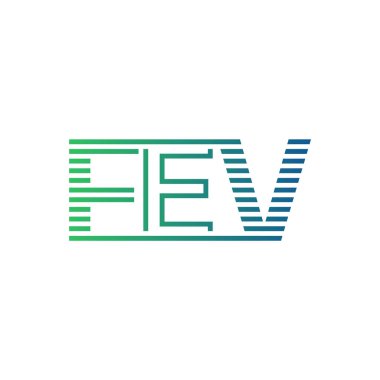 Modern FEV Logo Tasarımı. Ticari Kimlik İçin FEV Minimalist, Profesyonel ve Çok Yönlü Markalaştırma Simgesi