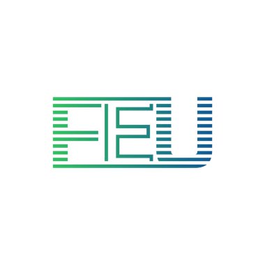 Modern FEU Logo Tasarımı. İş Kimliği İçin FEU Minimalist, Profesyonel ve Çok Yönlü Markalaştırma Simgesi