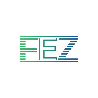 Modern FEZ Logo Tasarımı. FEZ Mektubu İş Kimliği Minimalist, Profesyonel ve Çok Yönlü Markalaştırma Simgesi