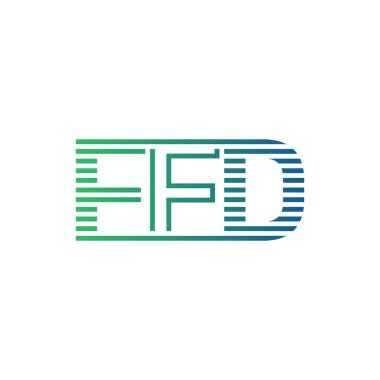 Modern FFD Logo Tasarımı. FFD Minimalist, Profesyonel ve İş Kimliği için Çok Yönlü Markalaştırma Simgesi