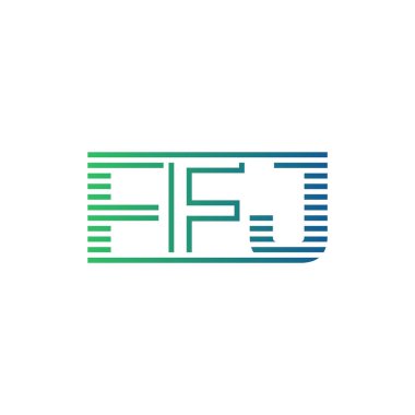 Modern FFJ Logo Tasarımı. FFJ Minimalist, Profesyonel ve İş Kimliği için Çok Yönlü Markalaştırma Simgesi