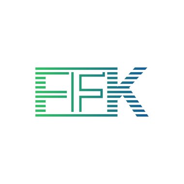 Modern FFK Logo Tasarımı. FFK Minimalist, Profesyonel ve İş Kimliği için Çok Yönlü Markalaştırma Simgesi