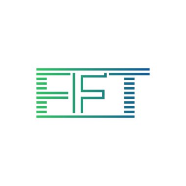 Modern FFT Logo Tasarımı. FFT Minimalist, Profesyonel ve İş Kimliği için Çok Yönlü Markalaştırma Simgesi