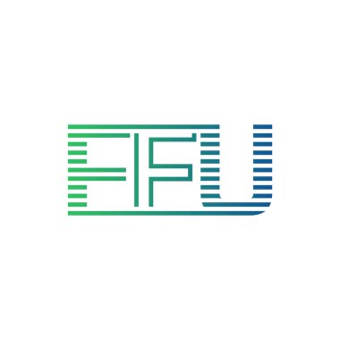 Modern FFU Logo Tasarımı. FFU Minimalist, Profesyonel ve İş Kimliği için Çok Yönlü Markalaştırma Simgesi