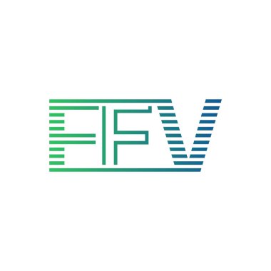 Modern FFV Logo Tasarımı. FFV Minimalist, Profesyonel ve İş Kimliği için Çok Yönlü Markalaştırma Simgesi