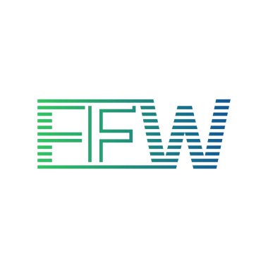 Modern FFW Logo Tasarımı. FFW Minimalist, Profesyonel ve İş Kimliği için Çok Yönlü Markalaştırma Simgesi