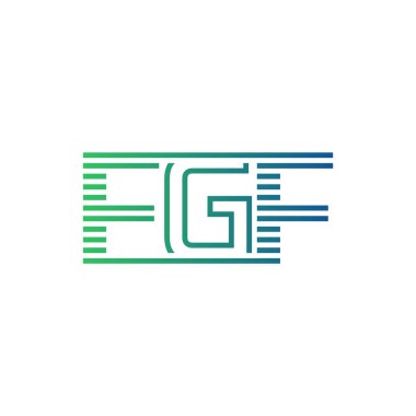 Modern FGF Logo Tasarımı. İş Kimliği için FGF Minimalist, Profesyonel ve Çok Yönlü Markalaştırma Simgesi