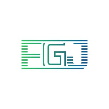 Modern FGJ Logo Tasarımı. İşletme Kimliği İçin FGJ Minimalist, Profesyonel ve Çok Yönlü Markalaştırma Simgesi