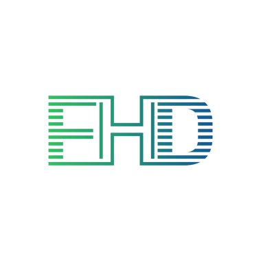 Modern FHD Logo Tasarımı. İş Kimliği için FHD Minimalist, Profesyonel ve Çok Yönlü Markalaştırma Simgesi