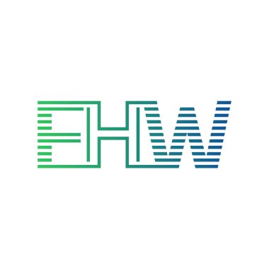 Modern FHW Logo Tasarımı. Harf FHW İş Kimliği Minimalist, Profesyonel ve Çok Yönlü Markalaştırma Simgesi