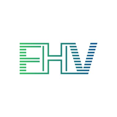 Modern FHV Logo Tasarımı. Harf FHV İş Kimliği Minimalist, Profesyonel ve Çok Yönlü Markalaştırma Simgesi